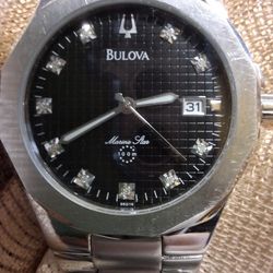 Men’s Bulova Marine Star Diamond Dial Stainless Steel Watch C876763