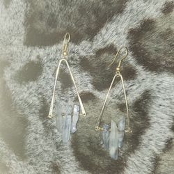 Brass Crystal Earrings