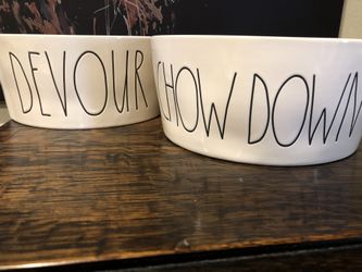 Rae Dunn - Large Pet Bowls (Set of 2) 