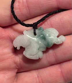 Carved Jadeite HORSE Pendant Necklace Chinese Zodiac #7 YEAR OF www HORSE 2026