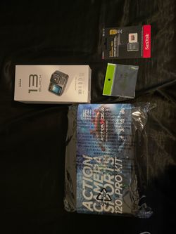 13 black go pro with everything needed
