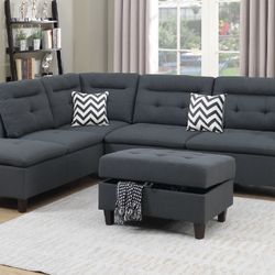 Sectional With Ottoman /// Financing Available 