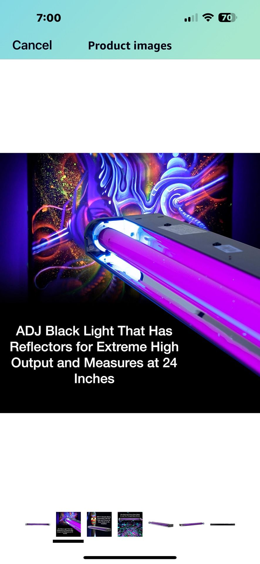 2 American DJ BLACK-24BLB 24" UV Black Pro Blacklight