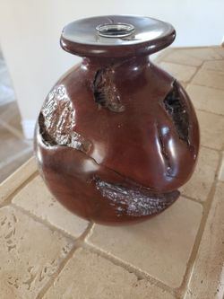 Wood Art Carved Decorative Candle Holder