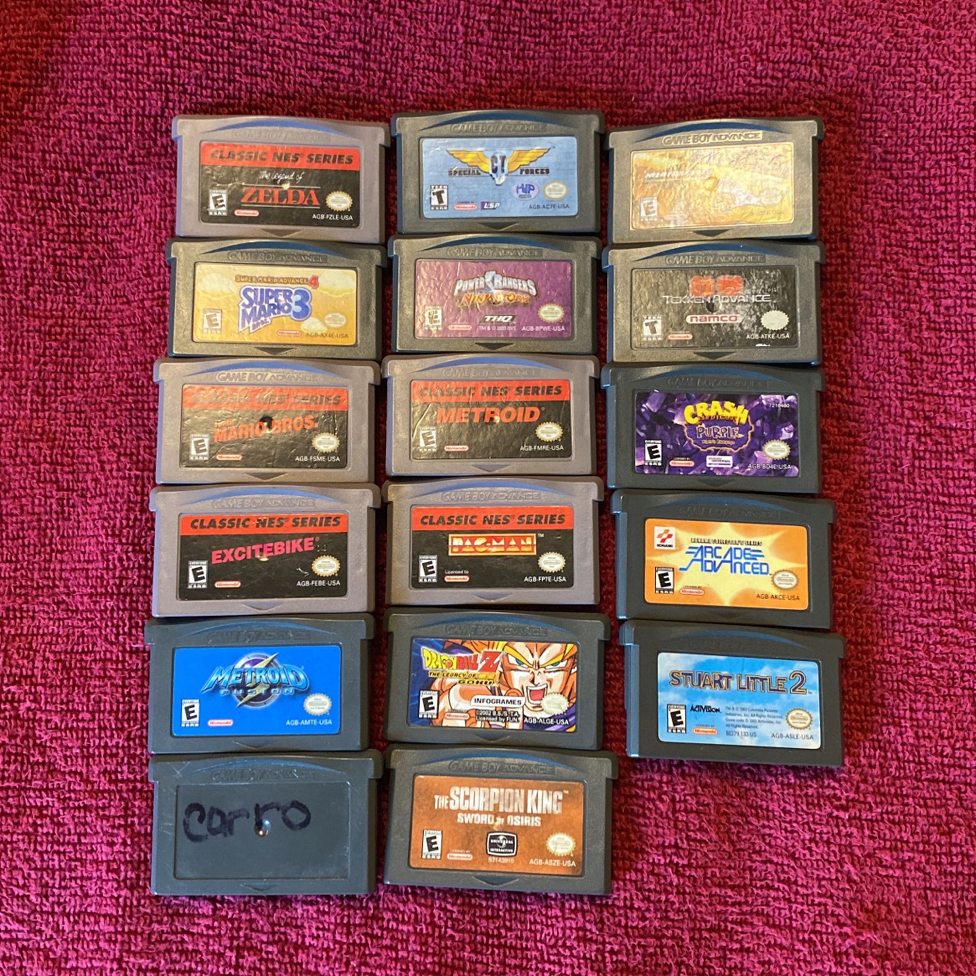Gameboy Advance 17 Games In Good Condition $150 Obo