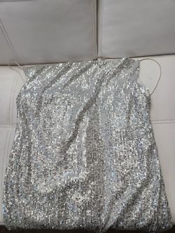 Evening Dress Silver Glitter Only Worn Once Size XL