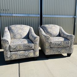 2 New Mosaic Pattern Accent Chairs 
