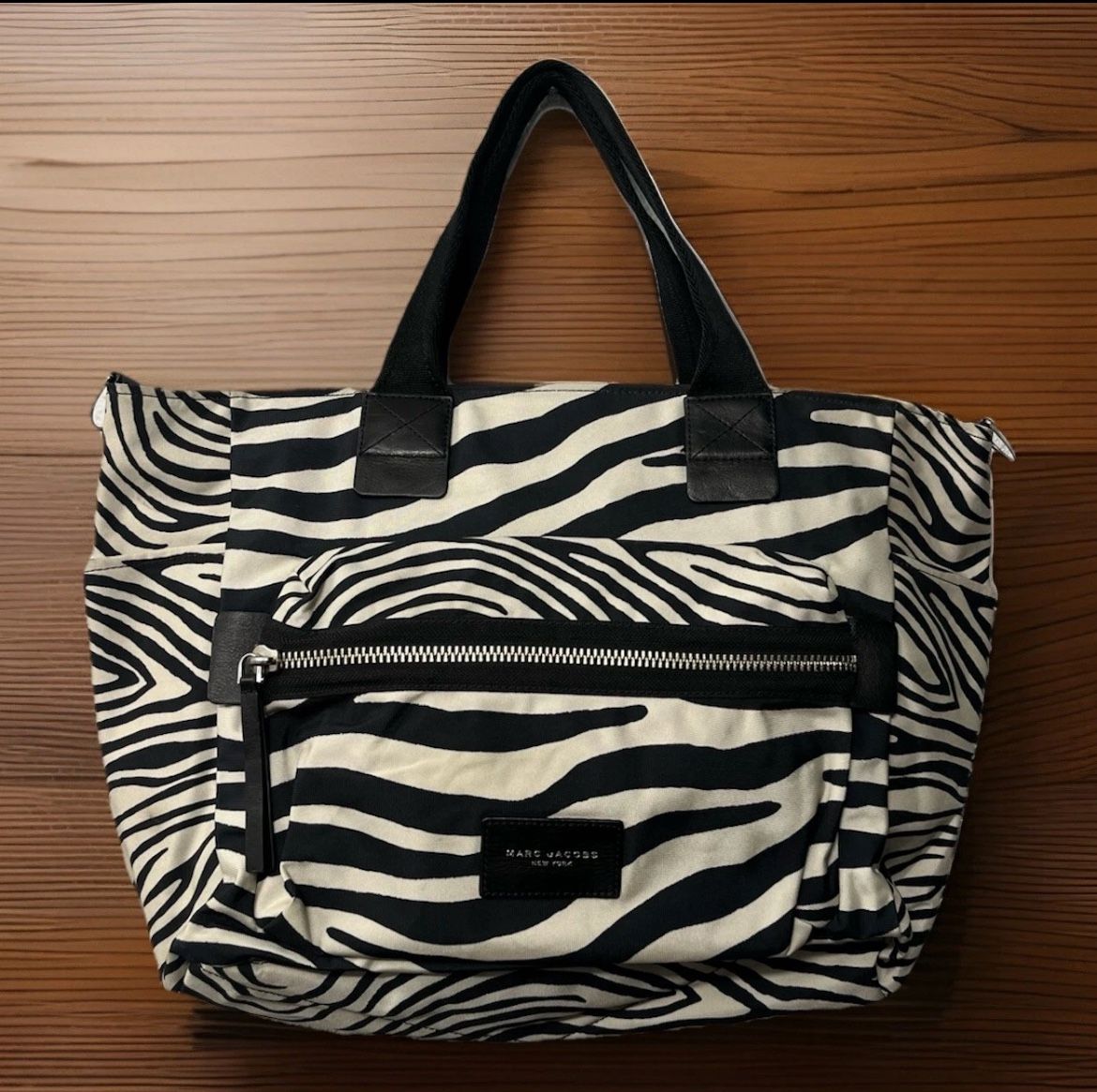 Marc Jacobs New York Zebra Biker Diaper Bag Handbag Tote