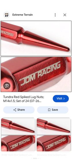 JDM Racing Red Spiked Lug Nuts Set