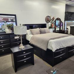 🇺🇸 🇺🇸 SALE!!! 4-PC Storage Captains Queen Bedroom Set