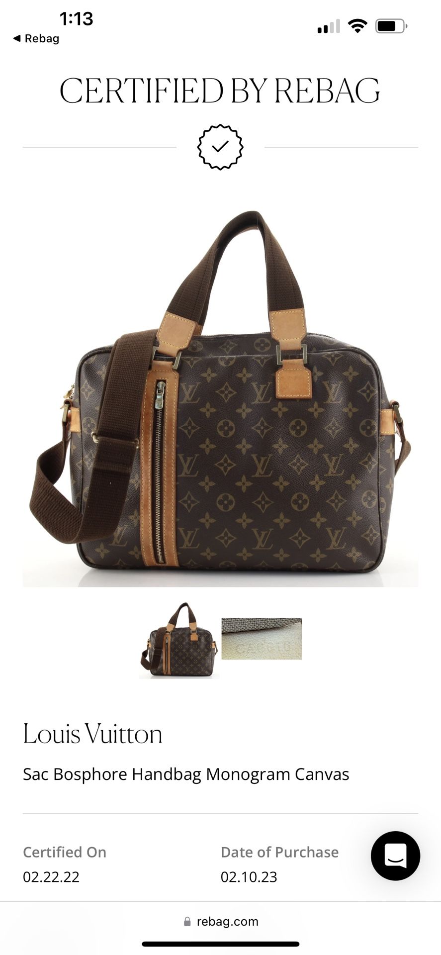 Louis Vuitton Sac Bosphore “Briefcase” (authentic)