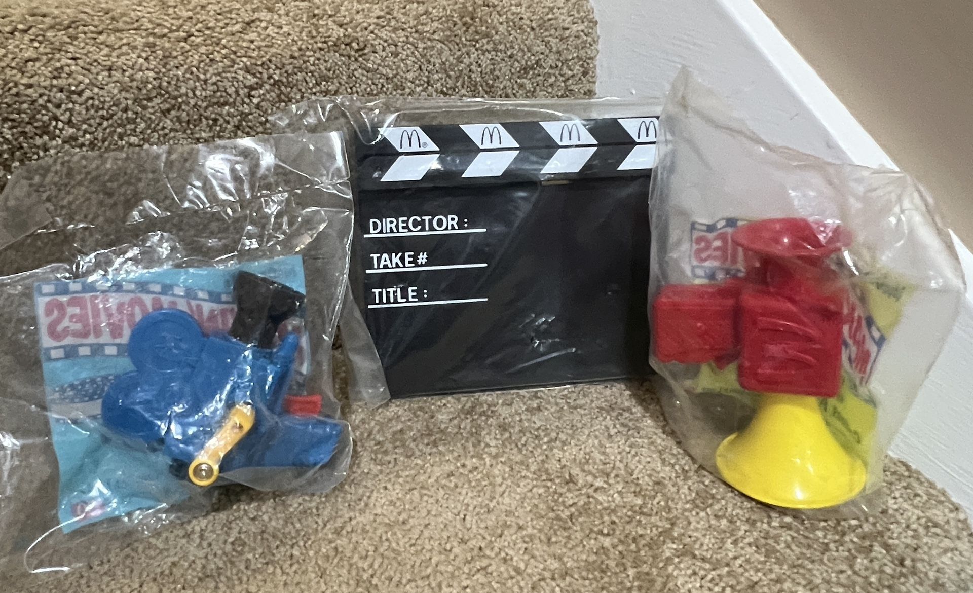 McDonald’s Happy Meal Toys 1993 Makin' Movies Complete Set of 3 SEALED