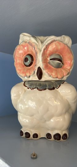 Antique Winking Eye Owl Cookie Jar