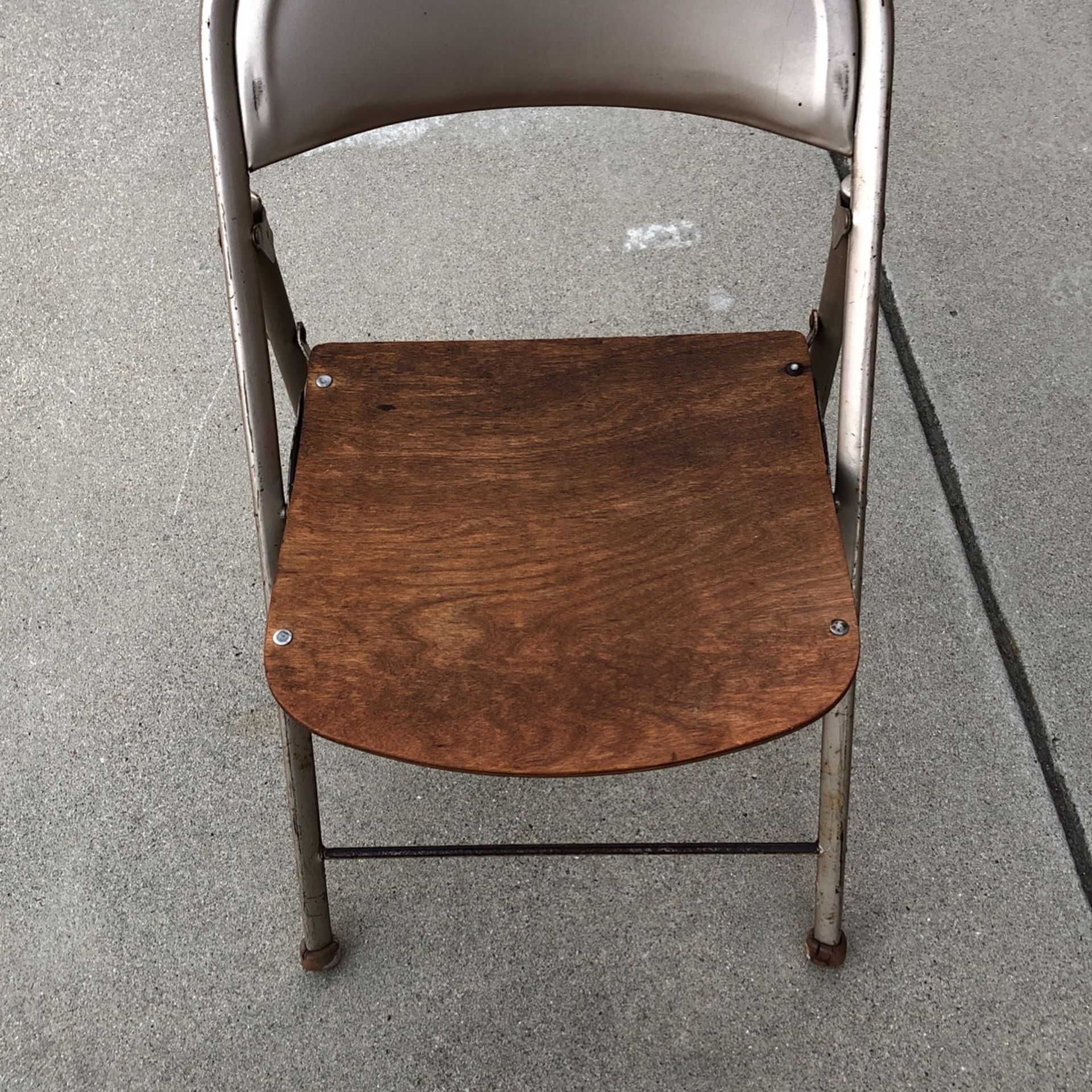 家具 Vintage American Seating folding  chair Vtg mid century mcm American Seating Co. Metal & Wood