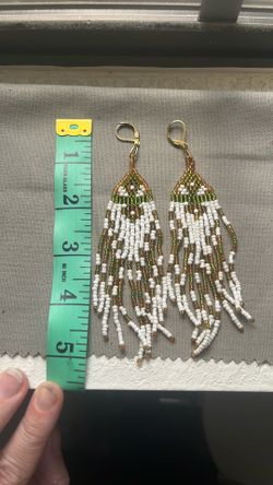 Beaded drop earrings