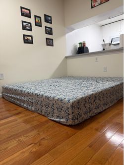 Zinus Misty Upholstered Platform Bed Frame/Mattress Foundation/Wood Slat Support/No Box Spring Needed/Easy Assembly, Taupe, King