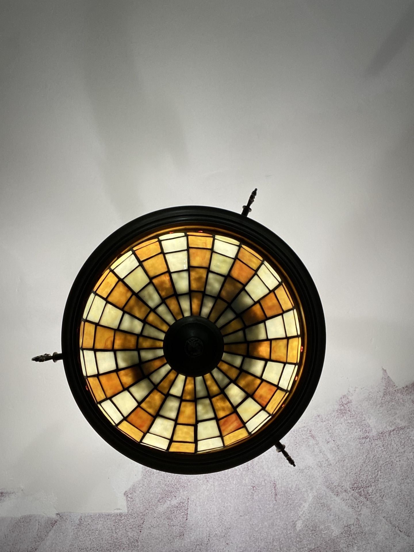 Tiffany Chandelier Stained Glass Pendant Lights 3 Light 20 Inches Wide Victorian Tiffany Style Hanging Lamp for Living Room Stairway Foyer En