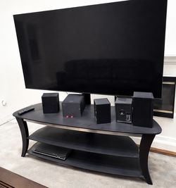 Al black tv stand