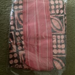African New Kapala Dye  Long Dress Pink Color With Matching Scarf 🧣 
