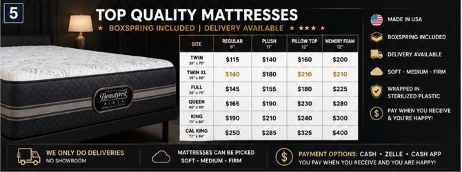 Top Quality Mattress ‼️ 🚚 🇺🇸. Colchones Maxima Calidad