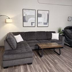 Living Spaces Gray Sectional DELIVERY AVAILABLE THIS WEEK