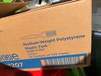 Medium-weight polystyrene Plastic fork