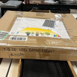 Bright Solar Powered Grow Light with Batteries Full Spectrum Growing LED Lamp for Outdoor Indoor Greenhouse All Stage Plants Waterproof Hanging Sunlik