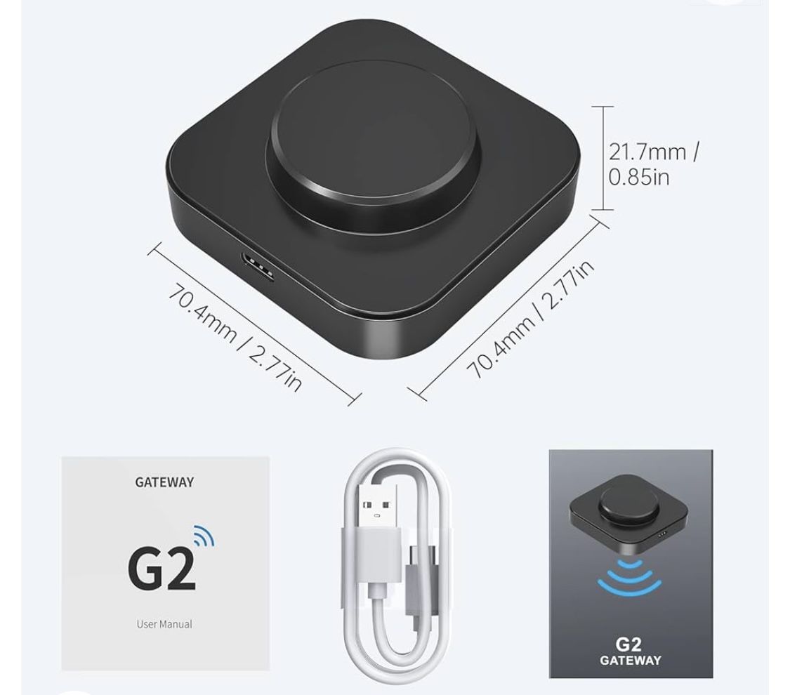 SMONET Smart Lock Wi-Fi Enabled Gateway G2 Hub. ALEXA/GOOGLE HOME/keyless Entry