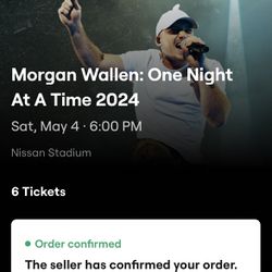 Morgan Wallen Nissan Stadium Nashville 4 Tickets