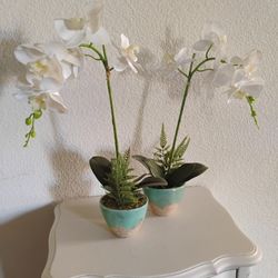 Artificial Orchid Plants White Orchid 
