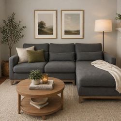 FREE DELIVERY COUCH – MODERN GRAY SECTIONAL 🔥 (FIRST COME FIRST SERVE)