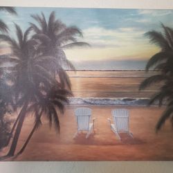 Life is Good – Beach Scene Seaside Ocean canvas– Diane Romanello