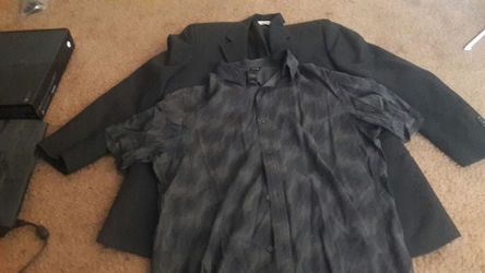 suit jacket and a nice collared shirt