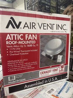 Air Vent 1170 CFM Gray Power Roof Mount Attic Ventilator (Brand New)