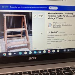 Solid wood WERNER 2 ft ladder