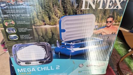 Intex Inflatable Mega Chill II 72 Can Beverage Cooler Float With Lid