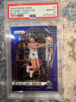 2024 Prizm WNBA Betnijah Laney-Hamilton Blue Velocity PSA 10