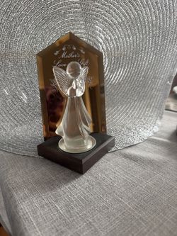 A Mother’s Love Glass angel figurine.