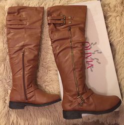 Cognac Olivia Miller Women's Lafayette Over the knee boots