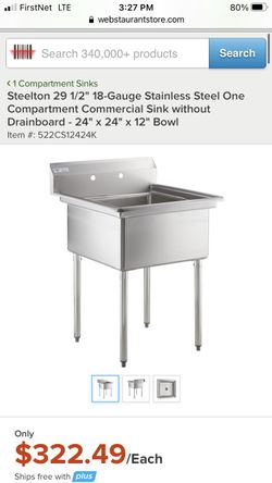 Steel Sink With Faucet