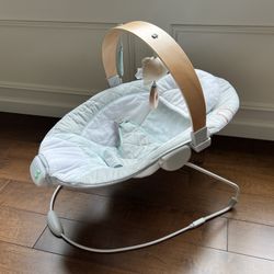 Ingenuity Cozy Spot Soothing Baby Bouncer with Wooden-Toy Arch