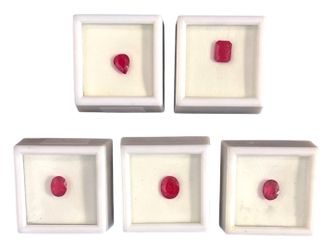 Fissure Filled Ruby Gems 3.25CT - 2.5CT