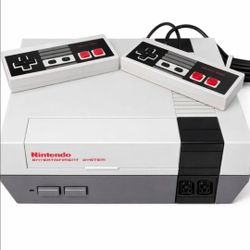 Nintendo Entertainment System Console with Two Controllers
