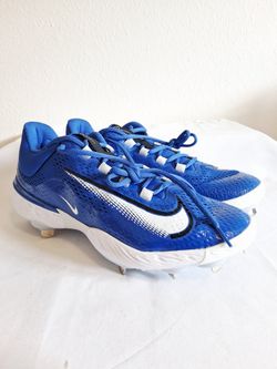 Nike Alpha Huarache Elite 4 Low Metal Blue Baseball Cleats 
