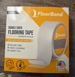 NEW! FloorBond Double Sided Flooring Tape 1.89 in. x 50 ft. Indoor/Outdoor Carpet Vinyl Tape Roll