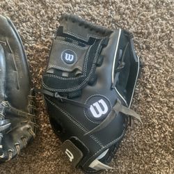 13 Of 14 Rawlings Inch Adult Baseball 12.5 12 1/2” Glove Black Leather Wilson softball Mitt