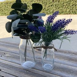 Decorative Jars With Flowers