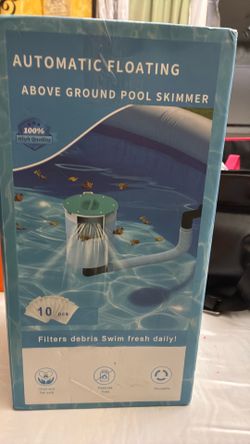 Automatic floating above ground pool skimmer