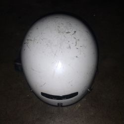White Vintage Motor Cycle Helmet