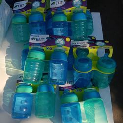 !! 10 Packs Of 2 Baby Sippy Bottles 9 Months  Plus